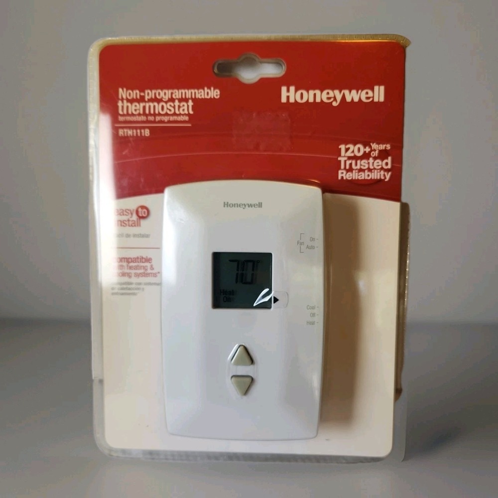 NIB Honeywell Digital Non-Programmable Thermostat RTH111B Mercury Free Heat/Cool